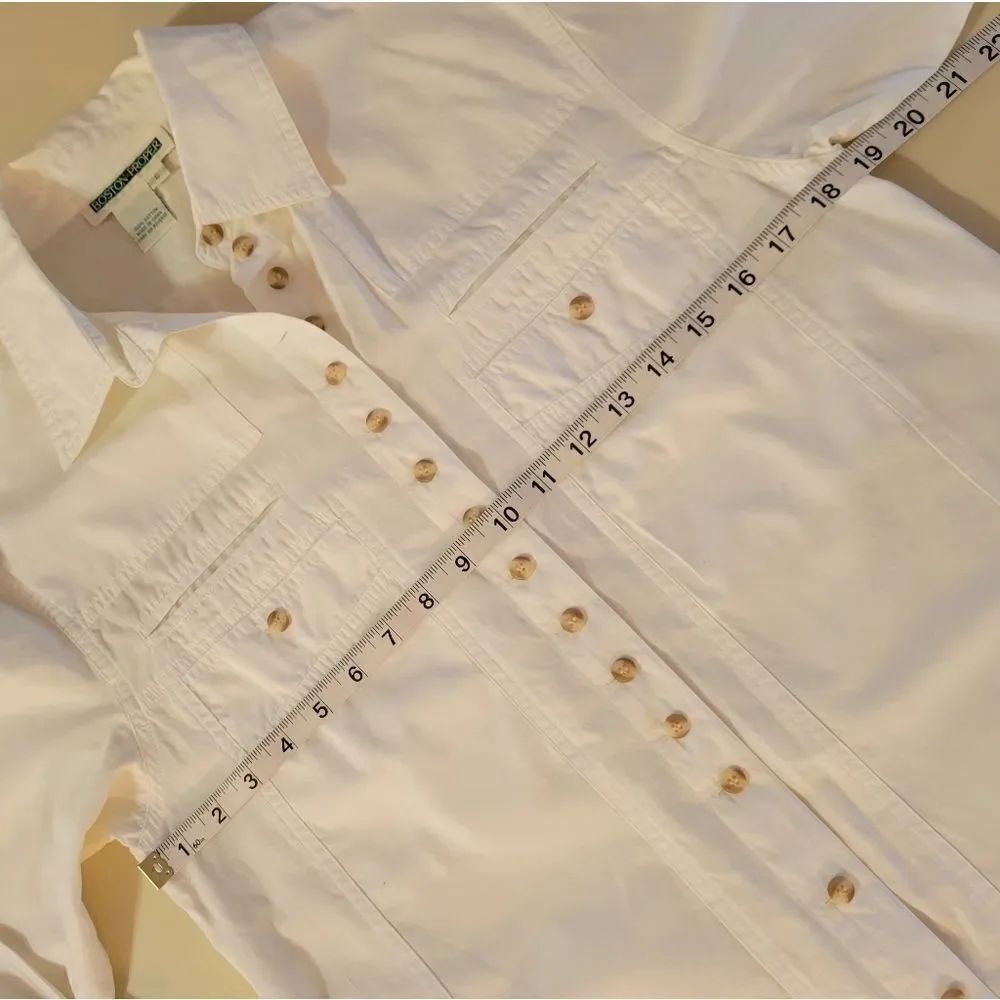 Boston Proper White Button Down Shirt - Picture 3 of 13